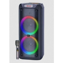 Tastech Büyük Boy Kablosuz Mikrofonlu Hoparlör Şarjlı Bluetooth Karaoke Speaker Ses Bombası