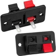 Powermaster PM-37889 Ikili Yaylı Hoparlör Terminali 38X19MM Hoparlör Kablo Giriş Soketi