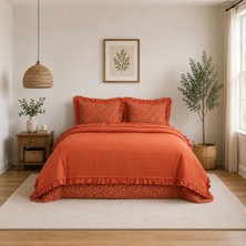 Schafer Home Chance Çift Kişilik Pike Takımı-Kiremit
