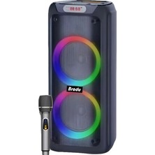 Tastech Büyük Boy Kablosuz Mikrofonlu Bluetooth Hoparlör Şarjlı Kablosuz Ses Bombası Speaker