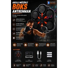 Tastech Bluetooth Hoparlör Özellikli Duvar Boks Makinesi Müzikli LED Işıklı Ritimli 9 Mod Seviye ve Ritim Ayarlı Box Standı