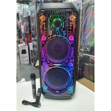 Tastech Büyük Boy Kablosuz Mikrofonlu Bluetooth Hoparlör Şarjlı Taşınabilir Speaker Party Box
