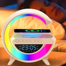 Tastech BT-3401 Bluetooth G Hoparlör Masa Saati Alarm Wireless Şarj Müzik Çalar Kablosuz Taşınabilir Speaker