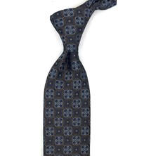 Kravatkolik Kahverengi Motif Desen Mendilli Klasik Kravat KK13763