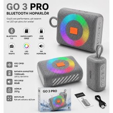 Tastech Go3 Pro 5W Bluetooth Speaker Rgb LED Işıklı Tws Özellikli Fm Radyo Sd Kart USB Girişli Şarjlı Taşınabilir Hoparlör