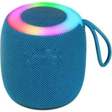 Tastech D10 Rgb LED Işıklı Bluetoth Speaker Hafıza Kartı ve USB Girişli Fm Radyolu Şarjlı Taşınabilir Hoparlör 5W