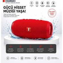Tastech Charge3 Bluetooth Hoparlör USB ve Hafıza Kartı Girişli Fm Radyolu Şarjlı Taşınabilir Kablosuz Speaker Mp3 Çalar Tüm Cihazlara Uyumlu