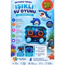 Bigstoy Su Oyunu (Water Game) Çocuklar Için – Eğlenceli Halka Geçirme Işıklı Shark 2586BC-K12MAVISHARK