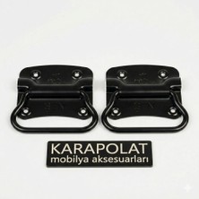 Karapolat Büyük Boy Sandık Kulpu Taşıma Kolu 2 Adet Siyah (Vida Dahil)