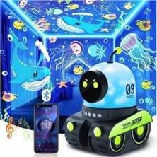 Tastech Robot Spacewalker LED Projeksiyonlu Gece Lambası Bluetooth Hoparlör Night Light Projector