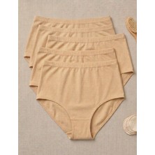 Nacar Store Kadın Ten Pamuklu Bato Külot 5'li Paket
