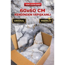 Ukab Dekor 60X60 cm 1 Adet Kendinden Yapışkanlı Pvc Esnek Köpük Dekoratif Duvar Paneli Banyo Muttak Wc
