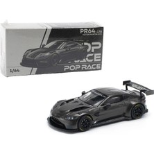 Pop Race Aston Martin Gt3 Carbon Fiber 1:64 Diecast Model Araba PR64-178