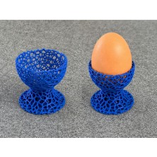 Alvera 3d Collection 6'lı Dekoratif Yumurtalık Seti | Modern Tasarım Yumurtalık | 3D Baskı Kahvaltılık Yumurta Standı | Renk Seçenekli