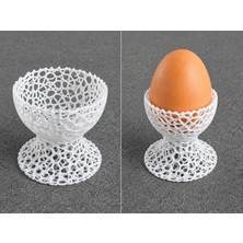 Alvera 3d Collection 6'lı Dekoratif Yumurtalık Seti | Modern Tasarım Yumurtalık | 3D Baskı Kahvaltılık Yumurta Standı | Renk Seçenekli