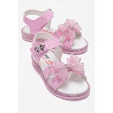 Ccway Çocuk Papyonlu Sandalet Pembe