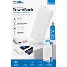 Abstrax Tech PW-104 10000MAH Powerbank Çift USB Çıkışlı Hızlı Şarj Taşınabilir Şarj Cihazı LED Göstergeli