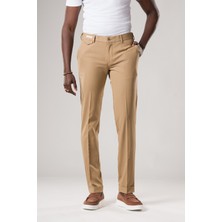 Ecer Slimfit Beli Yarım Lastikli Likralı Duble Paça Yazlık Kumaş Pantolon