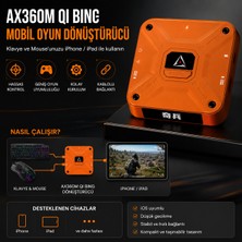 Getbluetech AX360M Ios Klavye Mouse Dönüştürücü | iPhone & iPad Mobil Oyun Adaptörü | Kurulum Dahil