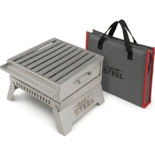 Campsteel "motorcu Mangal" 1.2 mm Paslanmaz Çelik Katlanır Mangal Seti 25X25 cm