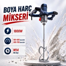 CATPOWER Boya Harç Mikseri 1800W Elektrikli Karıştırıcı M14 Çift Devirli Alçı Çimento Beton Karıştırma Mikser