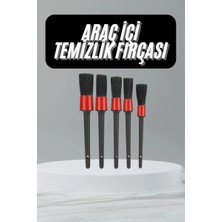 5 Adet Oto Detaylı Temizleyici Araç Içi Temizlik Fırça Seti Koltuk Döşeme Kapı Toz Alma Fırçası