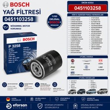 Bosch Orijinal 0451103258 04720364 Yağ Filtresi Fiat Uyumlu