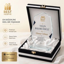 Best Hediye Kristal Plaket , Siyah Lüx Kadife Kutulu