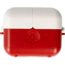 Apple Airpods 3 (3.nesil) Basmalı Kılıf - Kırmızı-Beyaz