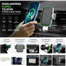 Boğazören Araç Içi Kablosuz Şarjlı Telefon Standı Kablosuz Şarj Özellikli Destekli Araç Telefon Tutacağı(Qi Kablosuz Şarj, Güçlü Sabitleme, Ayarlanabilir Otomatik Yan Kollar, Hızlı Şarj Desteği, Vakumlu Montaj)