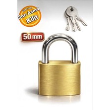 Xforce SW265 50 mm Sarı Asma Kilit 3 Anahtarlı Kapı Kepenk Asma Kilidi 50 mm