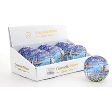 Marsilyan™- Taşlı Istanbul Tasarımı El Aynası Kalın ALK2490