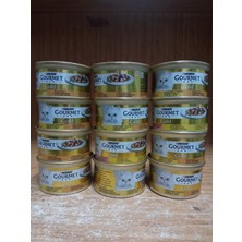 Purina Gourmet Gold Parça Etli ve Soslu Tavuklu & Ciğerli Konserve Yetişkin Kedi Maması x 12 Adet