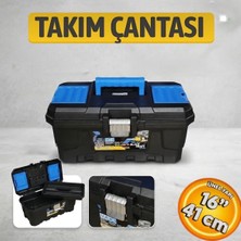 Made MD16 Metal Kilitli Tek Bölmeli Organizerli 41 cm Takım Alet Çantası 16''