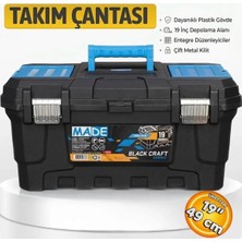 Made MD19 Metal Kilitli Tek Bölmeli Organizerli 49 cm Takım Alet Çantası 19''