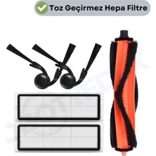 robotyedek Xiaomi Vacuum H50/H50 Pro Uyumlu Ana Fırça Hepa Filtre Yan Fırça-5 Adet