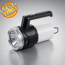 Qmax USB Girişli Ledli Şarjlı El Feneri PS-22031 El Feneri