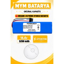 Mym Batarya Dreame L10 Prime Uyumlu Akıllı Robot Süpürge Bataryası 14.4V 5200MAH Li-Ion Pil (Orijinal Kapasite)
