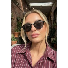 Premini Şık Oval Siyah Unisex Güneş Gözlüğü, Yeni Sezon Popüler Tasarım