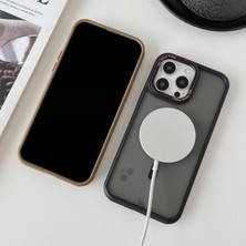 BlueCase iPhone 16 Pro Kılıf Magsafe Uyumlu Yarı Şeffaf Mat Premium Silikon Kapak - Kamera Korumalı Siyah Titanyum