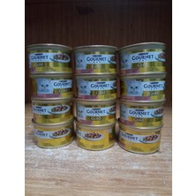 Purina Gourmet Gold Parça Etli Soslu Somon ve Tavuk Kedi Konservesi 85 gr x 12 Adet