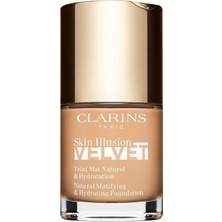 Clarins Skin Illusion Velvet 107C Fondöten 30 ml - Doğal Kapatıcılık Uzun Süre Kalıcı