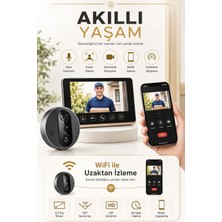 Wi-Fi Kameralı Kapı Zili, 1080P Yüksek Çözünürlüklü Görüntü, 130° Geniş Görüş Açısı