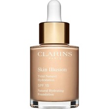 Clarins Skin Illusion 105 Natural Spf 15 Hydrating Fondöten 30 ml - Doğal Kapatıcılık Uzun Süre Kalıcı