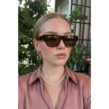 Premini Şık Kahverengi Unisex Güneş Gözlüğü, Yeni Sezon Stili