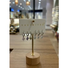 Yakemiyou Silver Renkli Yoncalar Altılı Küpe
