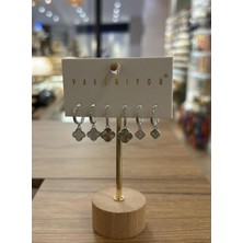 Yakemiyou Silver Yonca Konsept Altılı Küpe