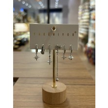 Yakemiyou Silver Incili Yıldızlar Altılı Küpe