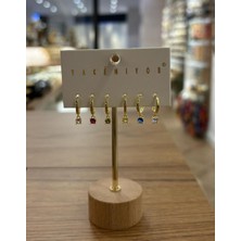 Yakemiyou Minimal Taşlı Altılı Küpe