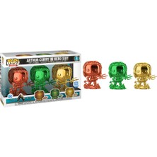 Funko Pop! Heroes: Dc Aquaman - Arthur Curry In Hero Suit Exclusive Chrome 3-Pack Figür